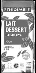 chocolat lait dessert ethiquable bio équitable 42%