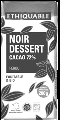 chocolat noir dessert ethiquable bio equitable 72%