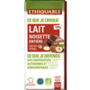 Chocolat lait noisette entière ethiquable bio équitable